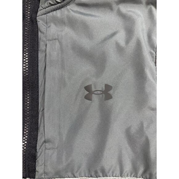 Under Armour ColdGear 1/4 Zip Fleece Pullover Men’s Small Gray Loose Fit - Picture 2 of 6
